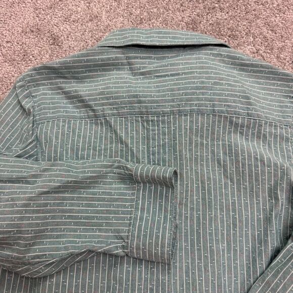 Horny Toad Fanfair Shirt Womens XS Green Striped Long Sleeve Organic Cotton Top - Picture 9 of 14